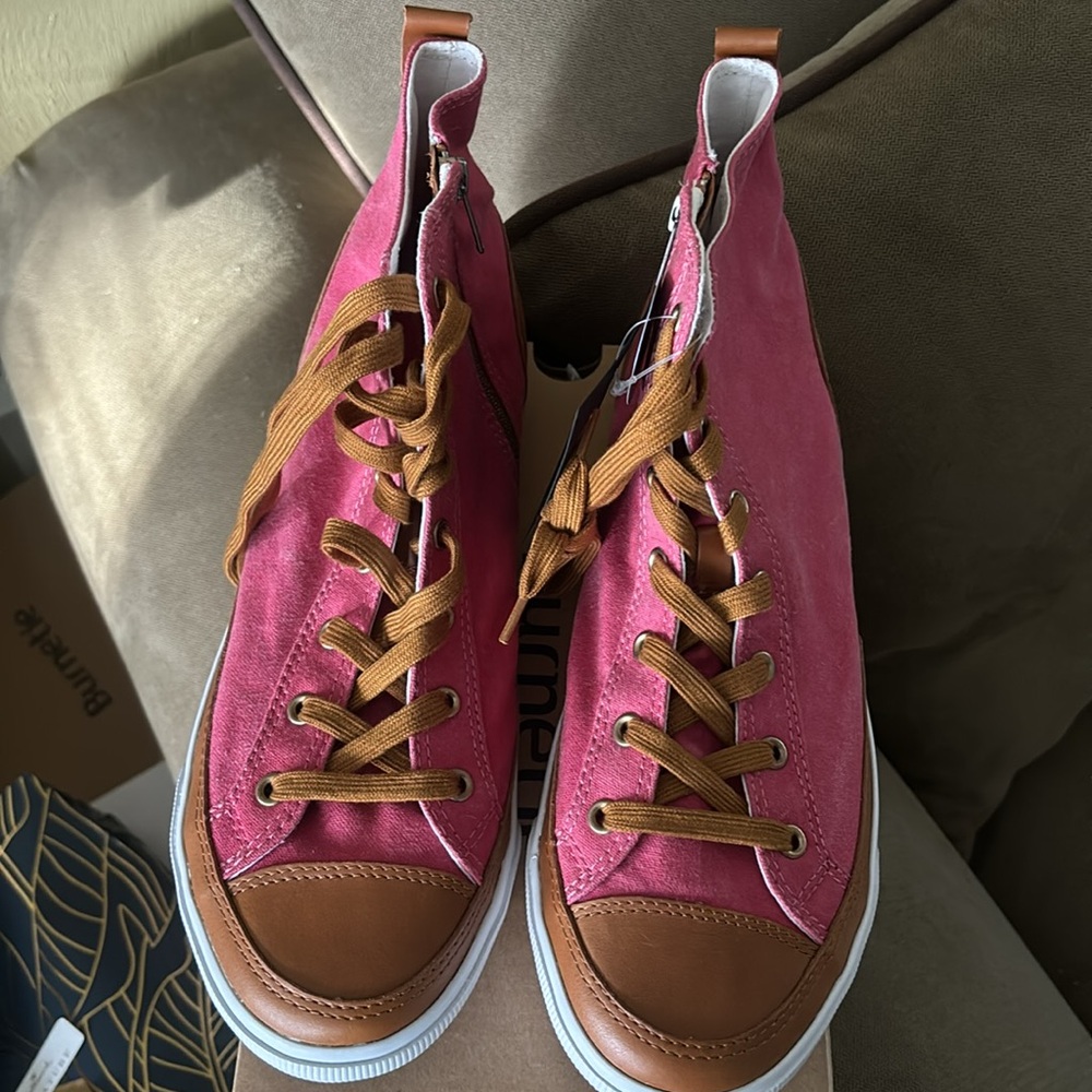 Burnetie High Top Crimson Red Sneakers Size 11